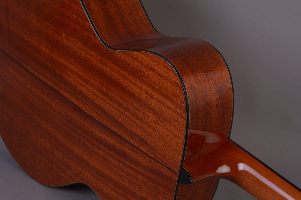 acoustic guitar rear view